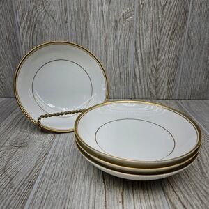 Mikasa Wheaton A1-102 Bone China Fruit Bowls Gold Trim Narumi Japan Set of 4